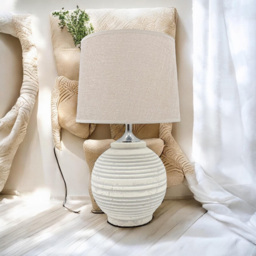 Acacia Home Fabric Shade Table Lamp 44 x 15 x 15 cm - Size: 44 x 15 x 15cm - Multi - Wilko - thumbnail 3
