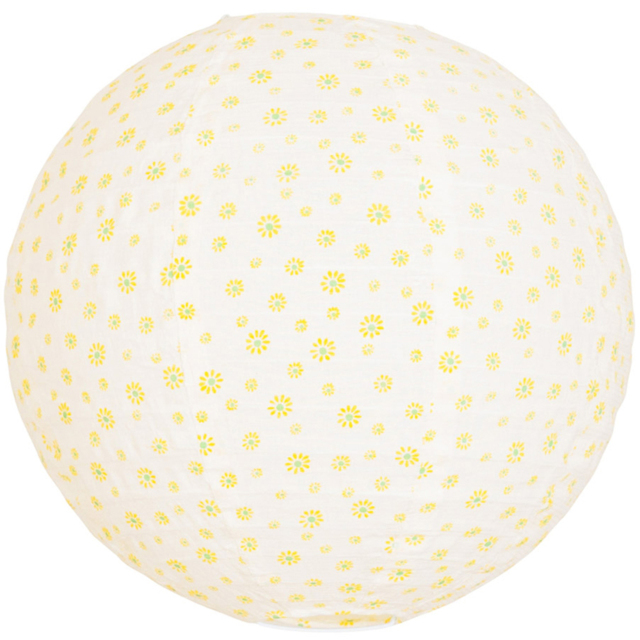 ValueLights Annie Natural Ditsy Floral Globe Ball Lamp Shade - Size: 30 x 29 x 29cm - Cream - Wilko - image 1