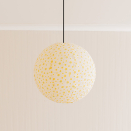 ValueLights Annie Natural Ditsy Floral Globe Ball Lamp Shade - Size: 30 x 29 x 29cm - Cream - Wilko - thumbnail 4