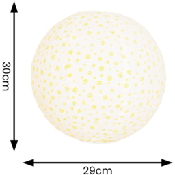 ValueLights Annie Natural Ditsy Floral Globe Ball Lamp Shade - Size: 30 x 29 x 29cm - Cream - Wilko - thumbnail 5