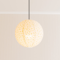 ValueLights Annie Natural Ditsy Floral Globe Ball Lamp Shade - Size: 30 x 29 x 29cm - Cream - Wilko - thumbnail 3