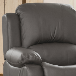 Glendale Single Seater Grey Bonded Leather Manual Recliner Sofa - Artemis Home - Wilko - thumbnail 3
