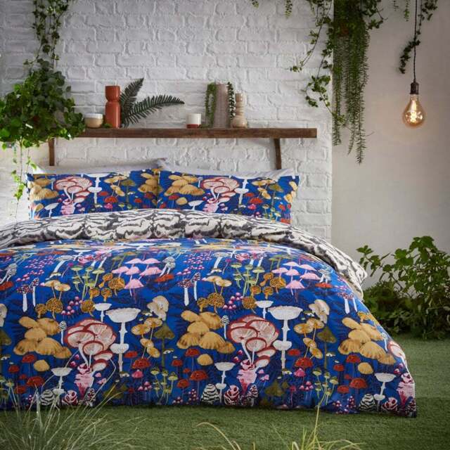 furn. Amanita Single Cobalt Duvet Set - Multi - Wilko - image 1