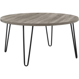 Dorel Owen Grey Oak Round Coffee Table - Size: 45 x 90 x 90cm - grey/oak - Wilko - thumbnail 3
