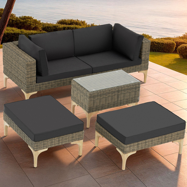 tectake Bellaria 4 Seater Nature Garden Furniture Set - Wilko - image 1