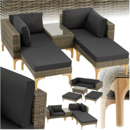 tectake Bellaria 4 Seater Nature Garden Furniture Set - Wilko - thumbnail 3