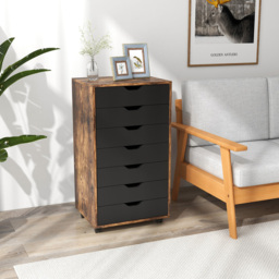 Costway 7 Drawer Brown Mobile File Cabinet - Size: 95 x 49 x 19cm - Wilko - thumbnail 5