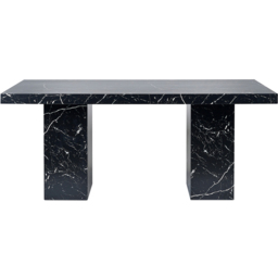 Julian Bowen Rome 6 Seater Marble Effect Dining Table Black - Wilko - thumbnail 4