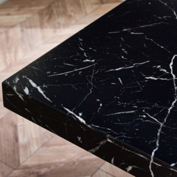 Julian Bowen Rome 6 Seater Marble Effect Dining Table Black - Wilko - thumbnail 7