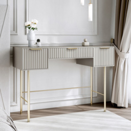 CARME Home Lara Mocha Dressing Table - Size: 36 x 56 x 120cm - Grey - Wilko - thumbnail 6