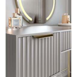 CARME Home Lara Mocha Dressing Table - Size: 36 x 56 x 120cm - Grey - Wilko - thumbnail 4