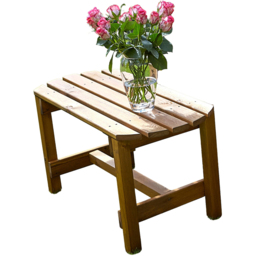 Samuel Alexander Tom Chambers Chunky Rustic Wooden Traditional Coffee Table - Size: 47 x 90 x 90cm - Brown - Wilko - thumbnail 3