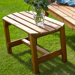 Samuel Alexander Tom Chambers Chunky Rustic Wooden Traditional Coffee Table - Size: 47 x 90 x 90cm - Brown - Wilko - thumbnail 4