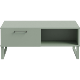 Florence Sali Single Drawer Single Shelf Sage Green Coffee Table - Size: 44.4 x 110 x 57.2cm - Wilko - thumbnail 4