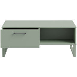 Florence Sali Single Drawer Single Shelf Sage Green Coffee Table - Size: 44.4 x 110 x 57.2cm - Wilko - thumbnail 5
