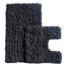 Charcoal Luxurious Twist Bath Mat Set - Wilko - thumbnail 1