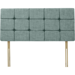 Bedmaster Double Duck Egg Linen Pearl Squared Headboard - Blue - Wilko - thumbnail 3