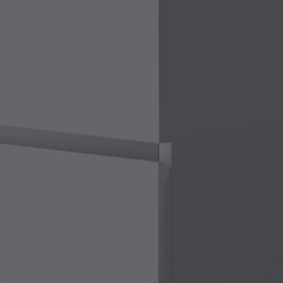 FWStyle Stora 2 Door 2 Drawer Matt Grey Wardrobe - Size: 2 Door, 2 Drawer - Wilko - thumbnail 4