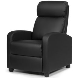 Costway Black Recliner Chair with Adjustable Backrest - Size: Single - Wilko - thumbnail 3