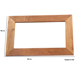 Brooklyn Napoli Toko Light Mango Mirror 90 x 60cm - Brown - Wilko - thumbnail 4