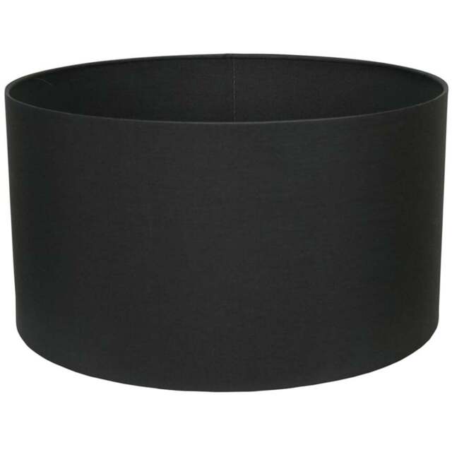 ValueLights Reni Charcoal Fabric Large Drum Shade - Size: 45 x 25 x 45cm - Grey - Wilko - image 1