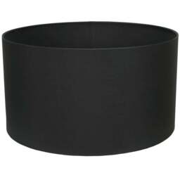 ValueLights Reni Charcoal Fabric Large Drum Shade - Size: 45 x 25 x 45cm - Grey - Wilko