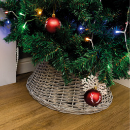 St Helens Small Wicker Christmas Tree Skirt - Size: 280 x 570 x 570cm - Brown - Wilko - thumbnail 5