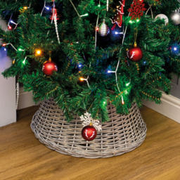 St Helens Small Wicker Christmas Tree Skirt - Size: 280 x 570 x 570cm - Brown - Wilko - thumbnail 6