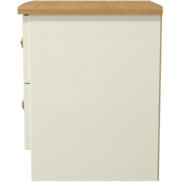 Crowndale Warwick 2 Drawer Cream Ash and Oak Bedside Cabinet - Wilko - thumbnail 4