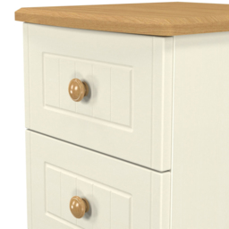 Crowndale Warwick 2 Drawer Cream Ash and Oak Bedside Cabinet - Wilko - thumbnail 6