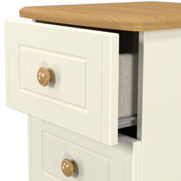 Crowndale Warwick 2 Drawer Cream Ash and Oak Bedside Cabinet - Wilko - thumbnail 7