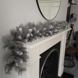 Samuel Alexander Silver Christmas Garland with Glitter Tips 180cm - Size: 6ft - Premier Decorations Ltd - Wilko - thumbnail 7