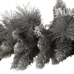 Samuel Alexander Silver Christmas Garland with Glitter Tips 180cm - Size: 6ft - Premier Decorations Ltd - Wilko