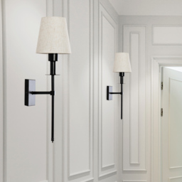 ValueLights Kincaid Black Easy Fit Rechargeable LED Wall Light 2 Pack - Wilko - thumbnail 5