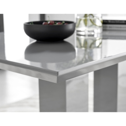 Furniturebox Molini Fontana 4 Seater Dining Set Grey Gloss White and Chrome - Wilko - thumbnail 4