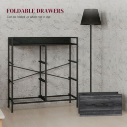 HOMCOM 6 Drawer Black Bedroom Chest of Drawers - Wilko - thumbnail 7