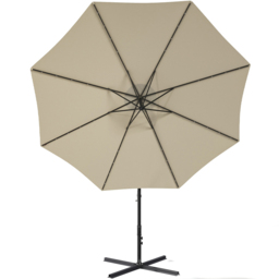 Living and Home Beige Cantilever Parasol with Cross Base 3m - Size: 260 x 300 x 300cm - White - Wilko - thumbnail 4
