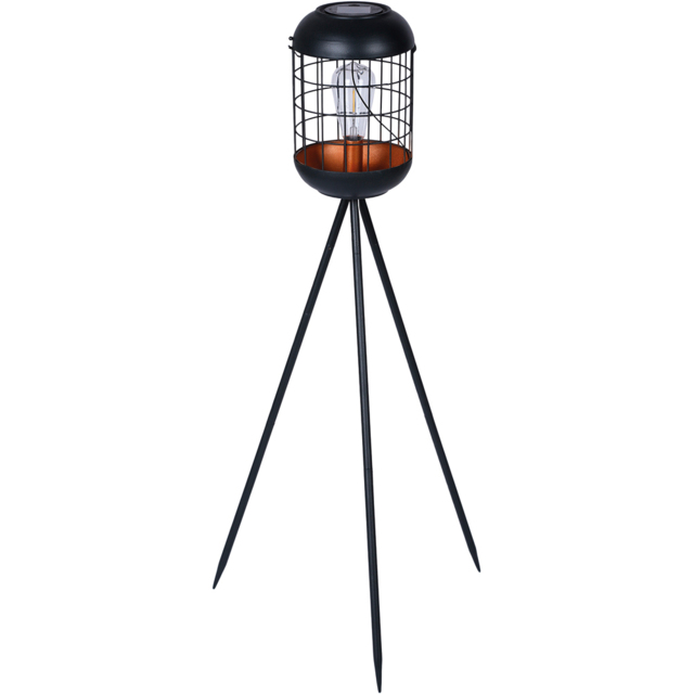 Luxform Solar 15 Lumens Lighthouse Tripod Light - Size: 17.5 x 17.5 x 26cm - Black - Wilko - image 1