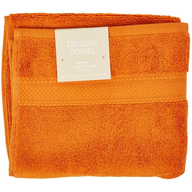 Deluxe Hand Towel - Pumpkin - Wilko - image 1