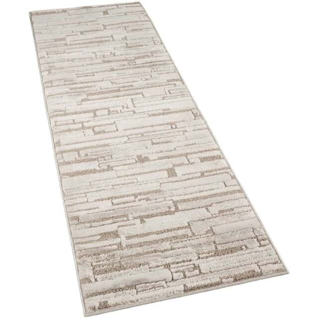 Desire Rugs Hamilton Mocha Bold Geometric Rug 60 x 220cm - Size: 220 x 60 x 1.3cm - Brown - Wilko - image 1