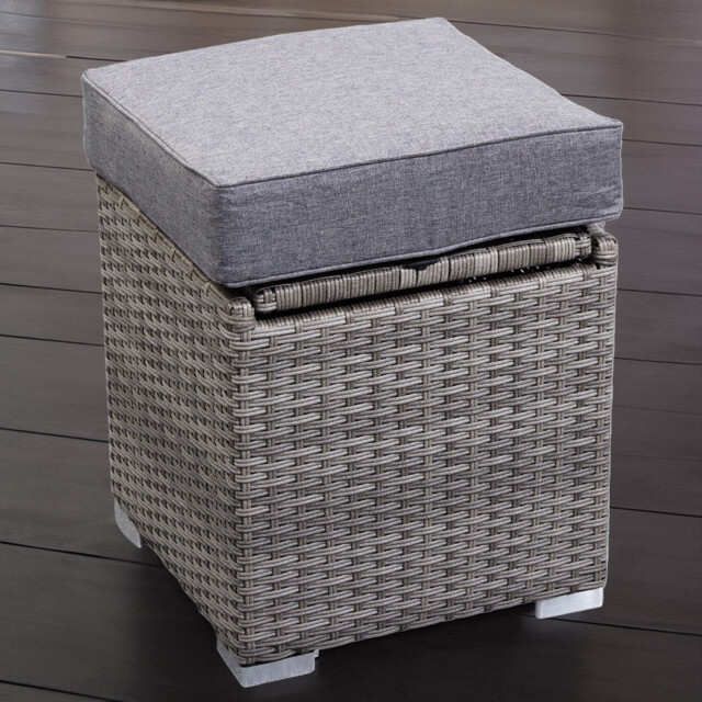 Malay Deluxe New Hampshire Stool with Ice Bucket - Grey - Wilko - image 1