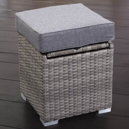 Malay Deluxe New Hampshire Stool with Ice Bucket - Grey - Wilko
