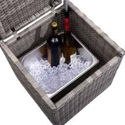 Malay Deluxe New Hampshire Stool with Ice Bucket - Grey - Wilko - thumbnail 5