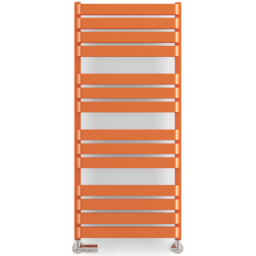 Terma Warp T Bold Matt Orange Heated Towel Rail 2660 BTU 1110 x 500mm - Size: 111 x 50 x 11.2cm - Wilko - thumbnail 4
