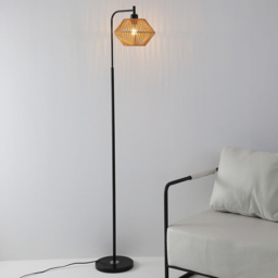 Living and Home Brown Irregular Shade Floor Lamp - Size: 167.6 x 25 x 25cm - Wilko - thumbnail 3