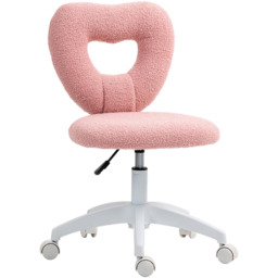 Portland Pink Armless Heart Office Chair - Size: 88 x 45 x 56cm - Wilko - thumbnail 3