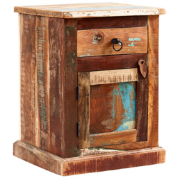 Brooklyn Camea Single Door Single Drawer Wooden Bedside Table - Size: 2 Drawer - Brown - Wilko - thumbnail 3