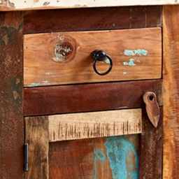 Brooklyn Camea Single Door Single Drawer Wooden Bedside Table - Size: 2 Drawer - Brown - Wilko - thumbnail 4