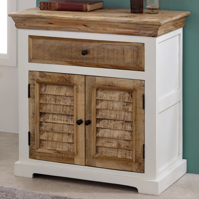 Brooklyn Alfie 2 Door Single Drawer Wood Sideboard - Brown - Wilko - image 1