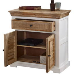 Brooklyn Alfie 2 Door Single Drawer Wood Sideboard - Brown - Wilko - thumbnail 4